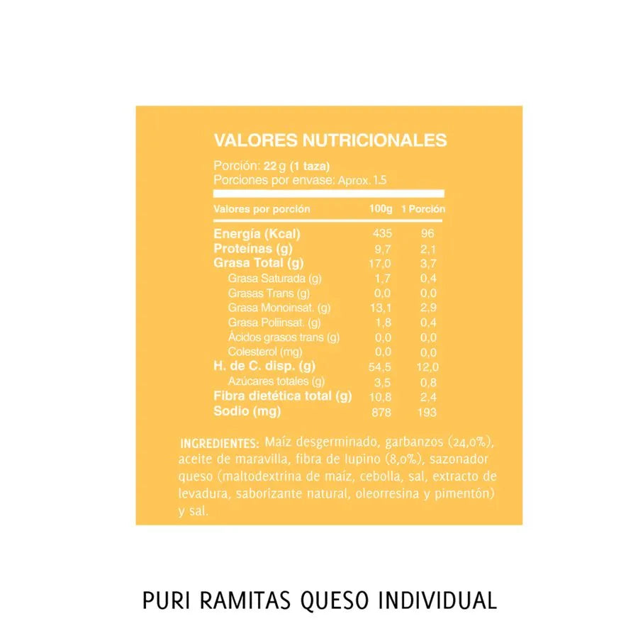 Ramitas Puri Queso 22 g