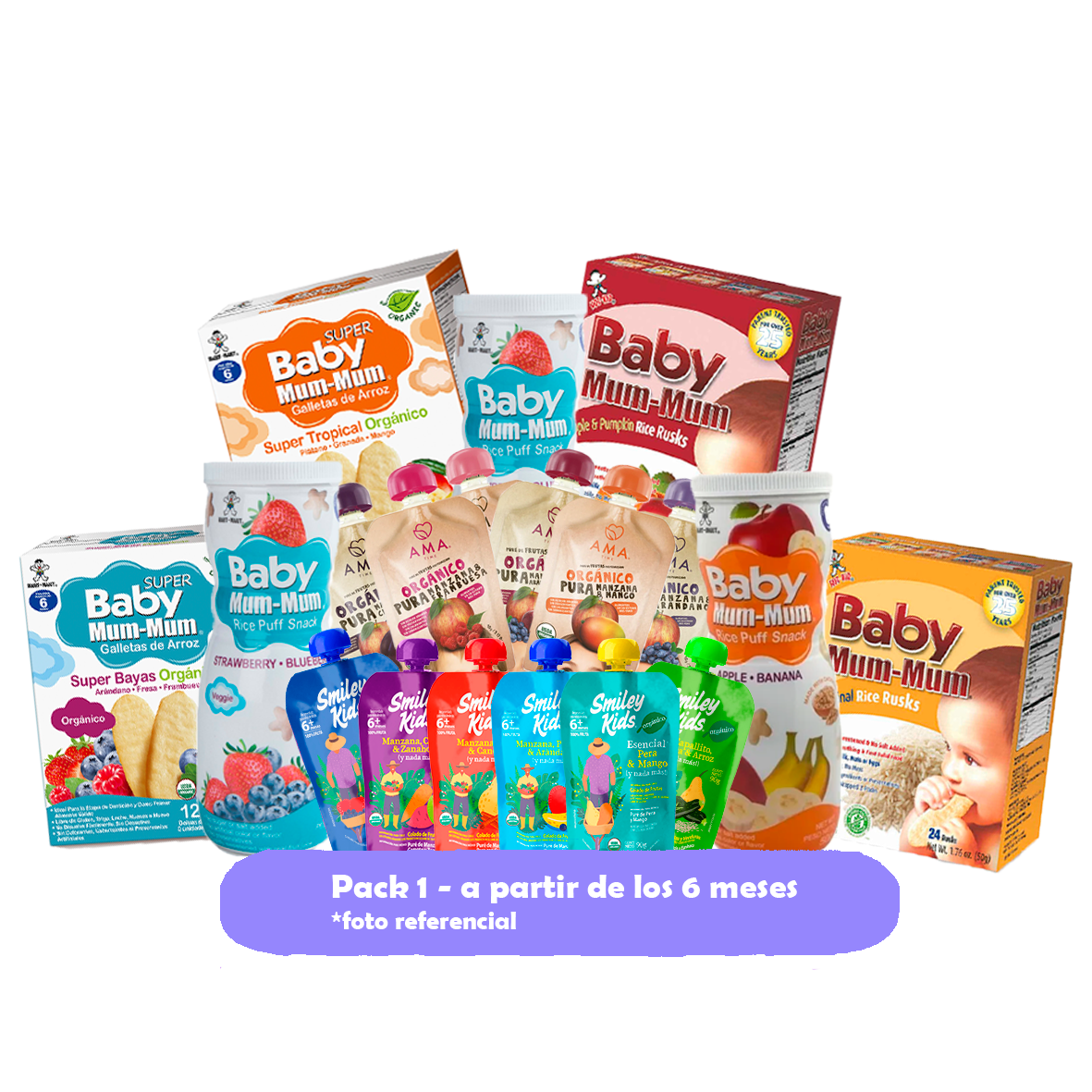 Pack 1 Snacks Saludables sobre 6 meses