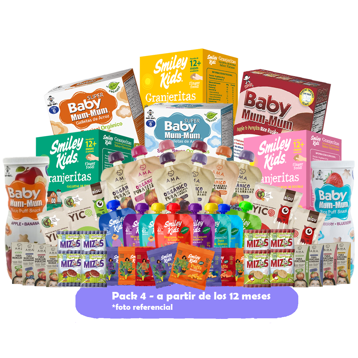 Pack 4 Snacks Saludables sobre 12 meses