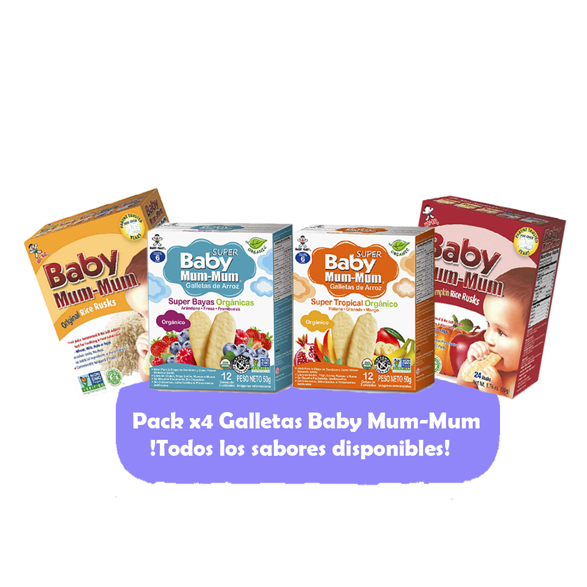 Pack x4 - Baby Mum Mum variedades