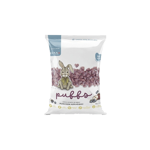 Puff Kuna Foods sabor manzana arándano 10g