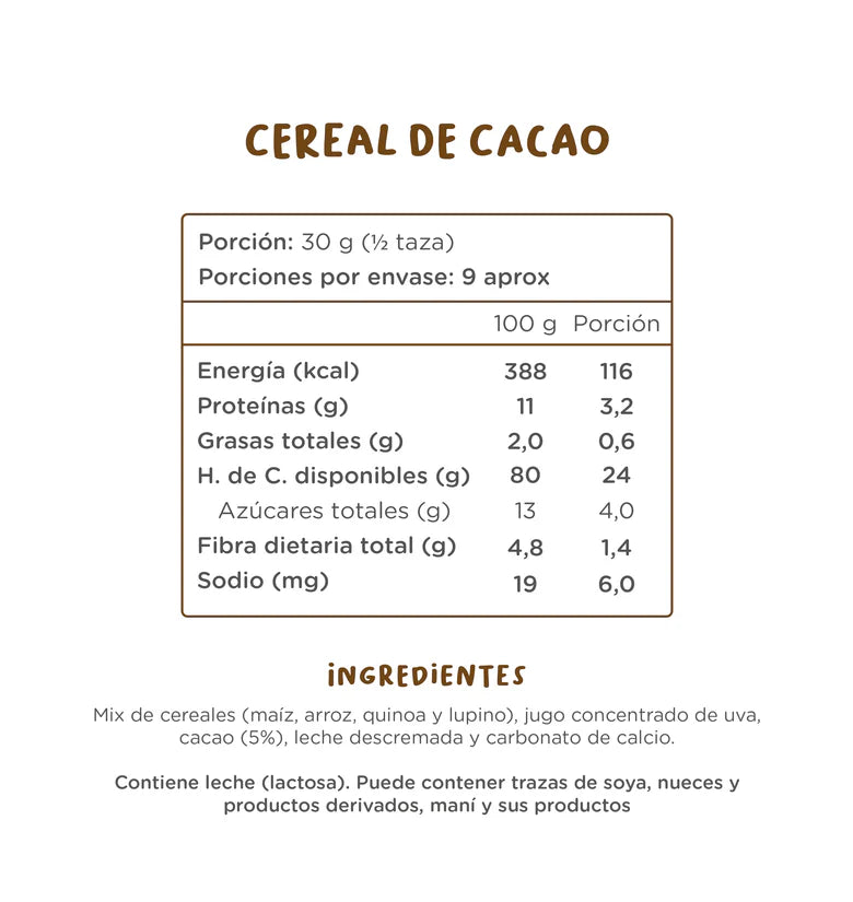 Cereal de Cacao Kuna Foods | 280 g