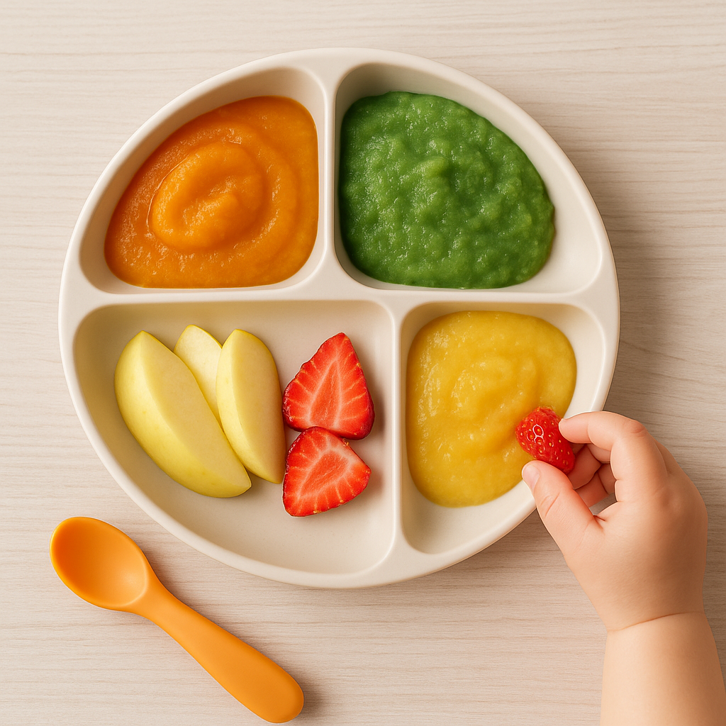 Colores en el plato: una dieta variada desde el inicio