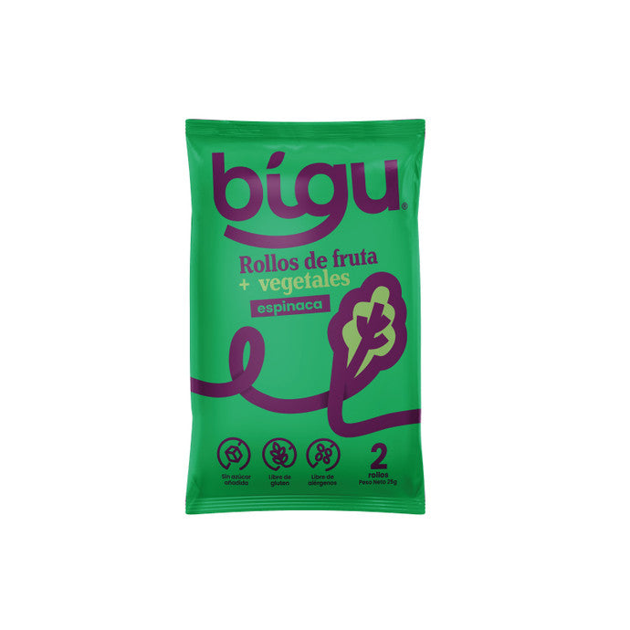 Bigu Rollos de Espinaca 25grs