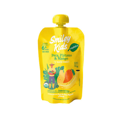 Compota Pera Plátano Mango Orgánica Smiley Kids