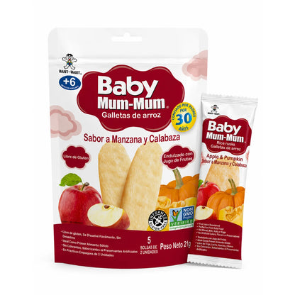 Galleta Baby Mum-Mum sabor Manzana y Calabaza 21 gr