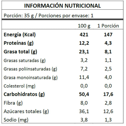 Barrita Natural Mizos sabor Mantequilla de Maní