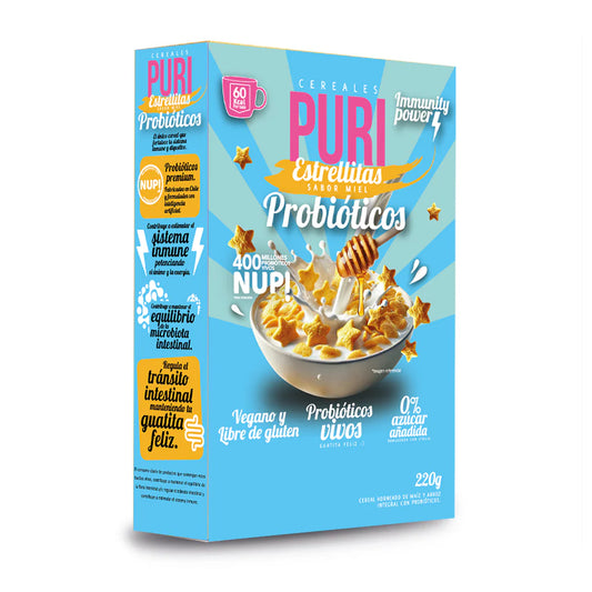 Puri Cereales Estrellitas con 400 millones de Probióticos. 220gr.