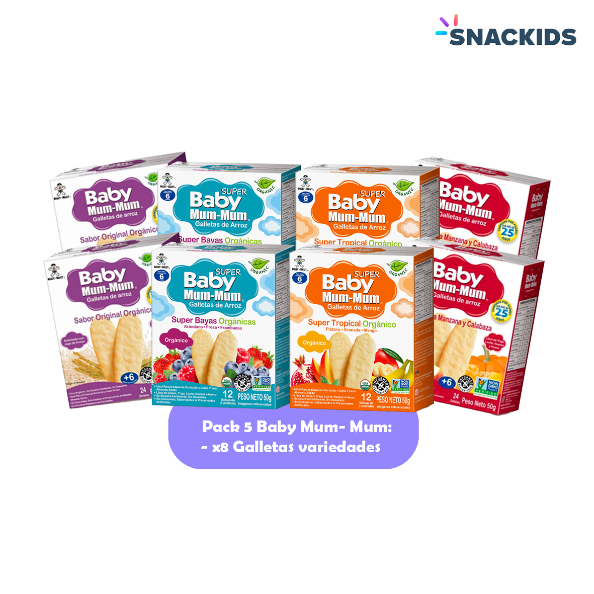Pack x8 - Baby Mum Mum variedades