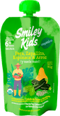 Compota orgánica esencial Smiley Kids sabor pera, zapallito, espinaca y arroz