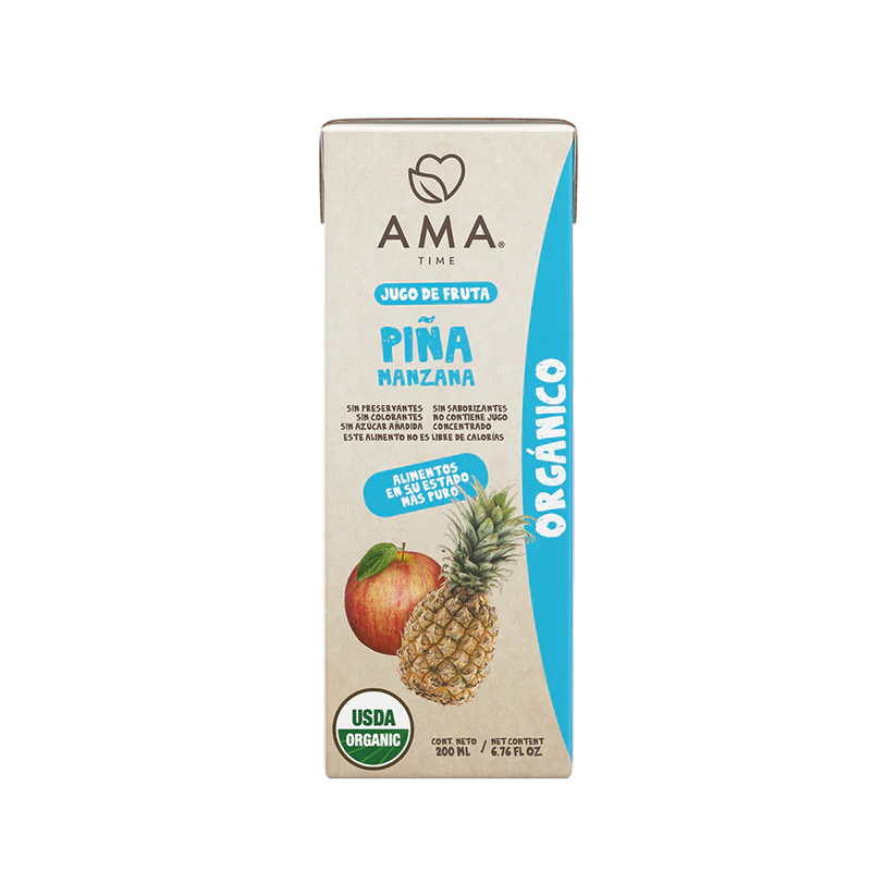 Jugo Manzana Piña Orgánico 200 cc