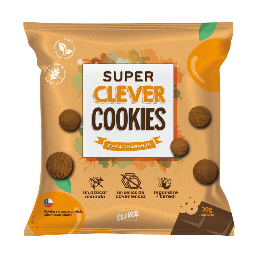 Super Clever Cookies Cacao Naranja