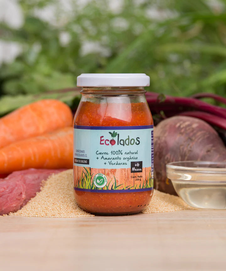 Colado de Carne 100% natural, Amaranto y Verduras