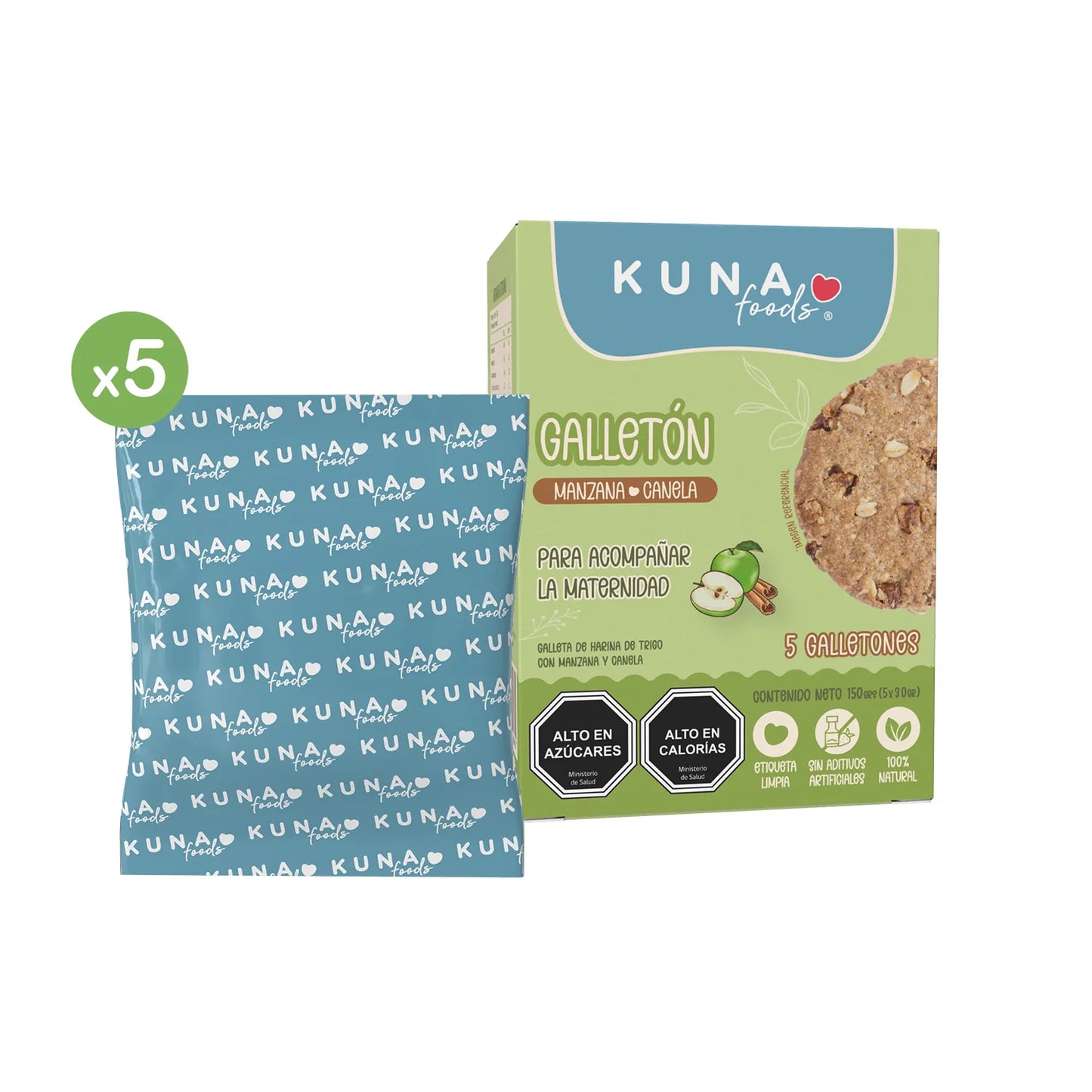 Galletones Maternidad Manzana Canela Kuna Foods
