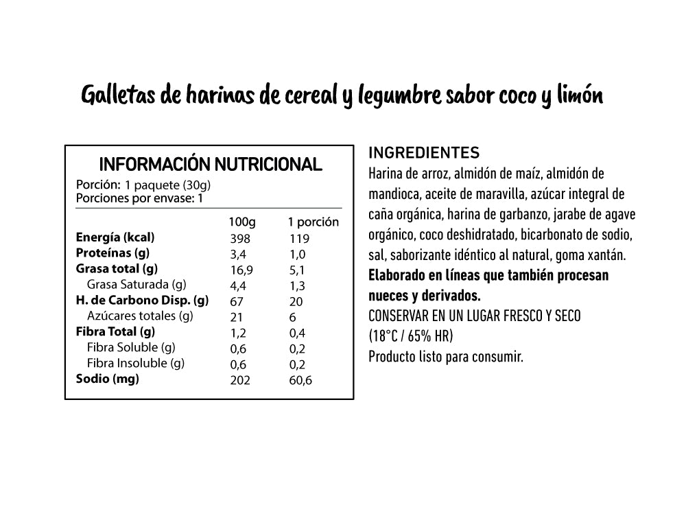 Clever Cookies Mini | Coco Limón 30g