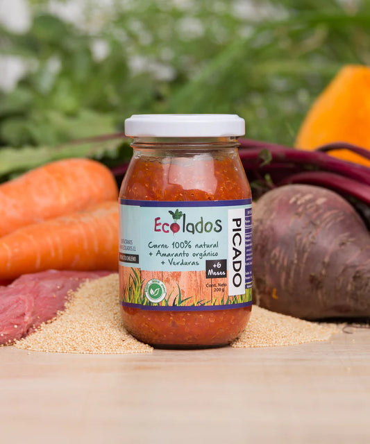 Picado de Carne 100% natural, Amaranto y Verduras