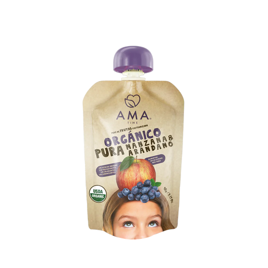 Puré manzana arándano orgánico 90 grs