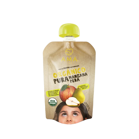 Puré manzana pera orgánico 90 grs