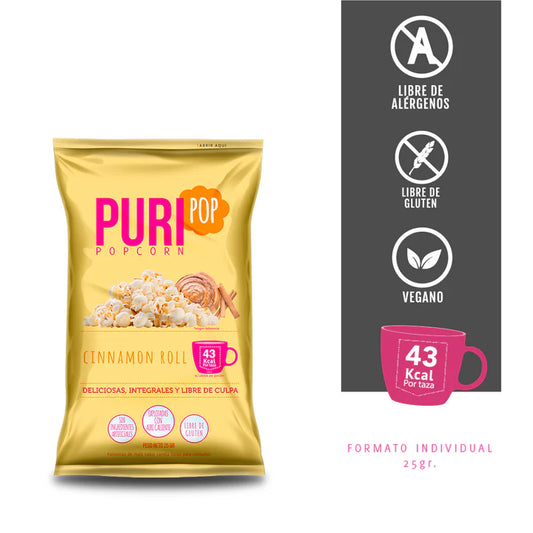 Puripop Popcorn Cinnamon Roll Individual